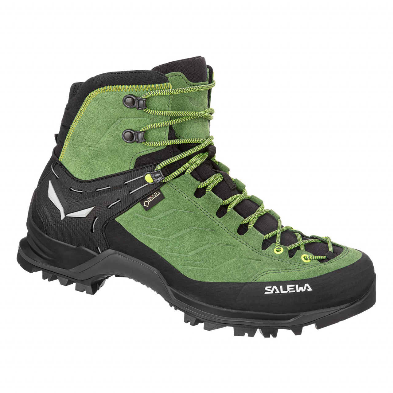 Zapatillas Trekking Hombre Chile - Salewa Mountain Trainer Mid GORE-TEX® - Verde/Negras - MZRG-38462